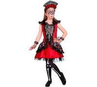 W WIDMANN MILANO Party Fashion - Costume enfant Dia de los Muertos, robe, Day of the Dead, Jour des Morts au Mexique, squelette