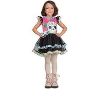 déguisement jour des morts rose fille - 5/6 ans - multicolore - unimasa 204039 Multicolore G