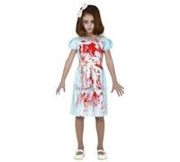 Déguisement jumelle ensanglantée fille - NO NAME - Sang - Bleu - Polyester 5-6 ans