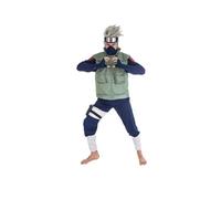 Chaks - Costume Kakashi Hatake - Tenue Naruto officielle, 8 pièces avec accessoires, Verde/Azul