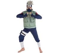Chaks - Costume Kakashi Hatake - Tenue Naruto officielle, 8 pièces avec accessoires, Verde/Azul