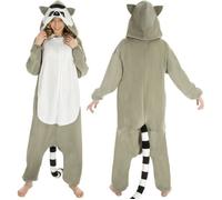 Combinaison Kigurumi Raton Laveur - Gris Blanc G