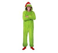 DÉGUISEMENT KIGURUMI GRINCH POILU VERT ADULTE L