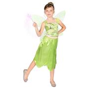Déguisement La Fée Clochette Basique Fille - Taille: 3 - 4 Ans (97 - 109 Cm) Vert