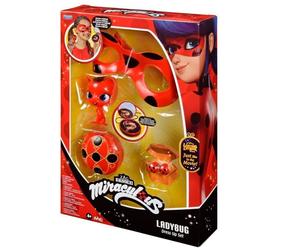 Déguisement Ladybug - Masque Yoyo Miroir Boucles d'oreilles Kwami Tikki - BANDAI - Miraculous Ladybug - Set de transformation