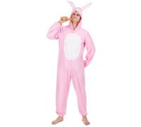 Déguisement lapin rose adulte - Taille Unique - Mixte - Blanc et rose