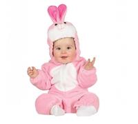 Déguisement lapin rose bébé - Animaux - Fille - No Name - Capuche et queue - Fermeture éclair avant 12-24 mois