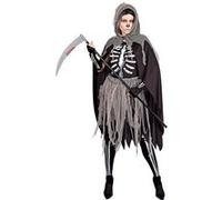 W WIDMANN MILANO Party Fashion - Costume Squelette, robe, Faucheuse, Grim Reaper, déguisement Halloween
