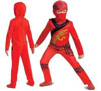 Déguisement Lego Ninjago pour enfants Kai - Rouge - Disguise - Taille 109-126 cm - 4-6 ans