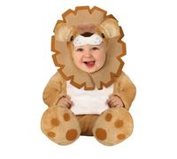 FIESTAS GUIRCA | Costume de Lion Bébé (18-24 Mois) - Cagoule, Combinaison et Pattes - Costumes d'Animaux pour Halloween, Carnaval et Fêtes Costumées - Idéal pour Bébé Unisexe - Marron