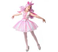 DEGUISE TOI - Déguisement licorne tutu fille - Robe - Serre-tête - Ailes - M 7-9 ans (120-130 cm) - Rose - Déguisements enfants - Polyester - Laver à la main - Carnaval