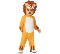 Déguisement lion bébé ATOSA - combinaison et capuche, jaune mixte 2-3 ans