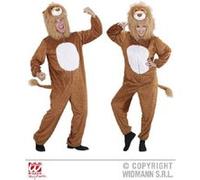 Widmann Milano - Costume de lion - Combinaison à capuche en peluche - Taille M 165 cm Marron