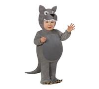 FIESTAS GUIRCA | Costume de Loup Bébé (18-24 Mois) - Cagoule, Queue et Combinaison - Costumes d'Animaux pour, Halloween, Carnaval et Fêtes Costumées - Idéal pour Bébé Unisexe - Gris