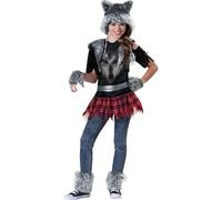 Déguisement Loup Pour Fille - Premium 10 À 12 Ans Noir