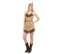 Déguisement Indienne Beige Clair Femme Taille Unique (40)