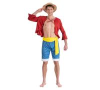 Déguisement Luffy Chapeau Paille One Piece Homme Rouge