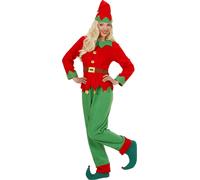 Déguisement Lutin Du Père Noël Femme - Taille: M Multicolore