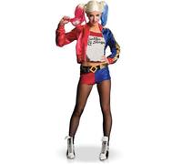 Déguisement luxe Harley Quinn officiel Suicide Squad - Rubies, adulte Rouge/Bleu (S-M-L) XS