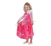 Déguisement Luxe Royale Aurore DISNEY - Costume Rose en Satin avec Lurex et Paillettes pour Fille - Taille M