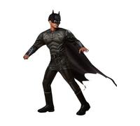 Déguisement luxe The Batman adulte - M / L - Costume noir avec cape et masque XL