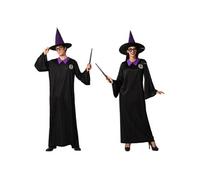 Déguisement sorcier adulte M/L noir - AC-DÉCO - chapeau de sorcier et robe en polyester