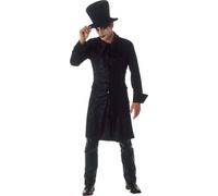 Déguisement Magicien Gothique Homme Halloween, Taille Medium Noir