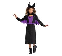 Disney | Costume Cruella Classic Enfant M/L | Déguisement Villains Officiel Noir Et Blanc | Tenue Halloween Disney Fille 5 À 10 Ans | Robe Et Accessoires Inclus | Costume Pour Fête Et Cosplay
