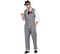 Déguisement Marco Gangster - WIDMANN - Noir - Adulte - Polyester - Carnaval M