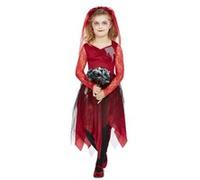 déguisement mariée du cimetière rouge fille - 7/9 ans - rouge - smiffys 63081m Rouge