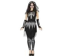 Déguisement Mariée Gothique Squelette Femme Noir
