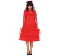 FIESTAS GUIRCA Déguisement de mariée pour femme Rouge Taille L