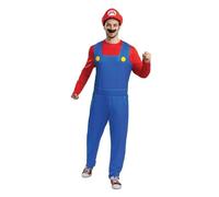 DÉGUISEMENT MARIO ADULTE S/M Bleu, Turquoise, Ciel, Marine L