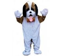 Deguisement mascotte chien montagne saint bernard - taille unique adulte - animation - set costume peluche geant animal + carte