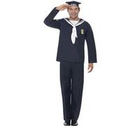 Smiffy's Déguisement Matelot de la marine – chapeau, haut et pantalon inclus – Halloween