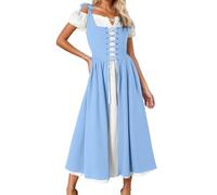 Deguisement Medieval Femme Déguisement Maléfique Femme Costume Adulte 2Xl Robe Rétro Médiévale Pour Robe De Cérémonie Belle Deguisement Moyen Age Jupe Medievale Adulte Déguisement Voyage Dans Le