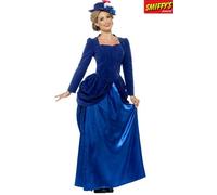 Déguisement Mégère Victorienne Taille S Bleu