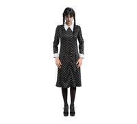 DÉGUISEMENT MERCREDI ROBE ÉCOLIÈRE À MOTIFS FILLE 13/14 ANS Noir 9-10 ans