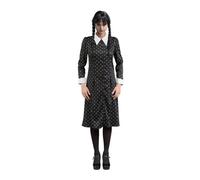 Déguisement Mercredi Robe Écolière À Motifs Fille Noir