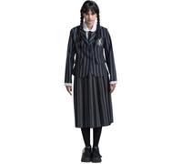Chaks - Mercredi uniforme scolaire, costume 3 pièces pour adultes, en noir et gris, tenue pour Halloween et Carnaval