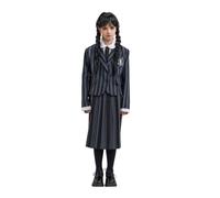 Chaks - Mercredi, costume d'école, 3 pièces pour enfants, en noir et gris, tenue pour Halloween et Carnaval