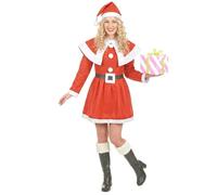 Atosa Déguisement Mère Noël Adulte Femme Rouge avec Cape Taille M