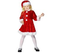 Déguisement Mère Noël effet velours fille - 7-9 ans (130/143 cm) M
