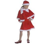 Déguisement Mère Noël Enfant Fille Rouge et Blanc - Ptit Clown - Taille 5 à 6 ans 5-6 ans