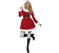 Smiffy's Costume Mère Noël Rouge avec robe Halloween Carnaval