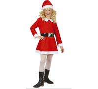 Déguisement Mère Noël Fille 5 À 7 Ans Rouge