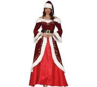 déguisement mère noël luxe velours femme - m - rouge - guirma 44513 Rouge G
