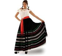 Déguisement Mexicaine Adulte - Mexique - Western - Noir - Polyester - Femme M/L