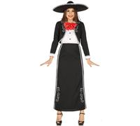 Déguisement Mexicaine Longue Femme Medium Noir
