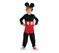 Disney Mickey Costume officiel Mickey Mouse comprenant costume et bandeau avec oreilles - Tailles disponibles S - Pour enfants de 4 à 6 ans